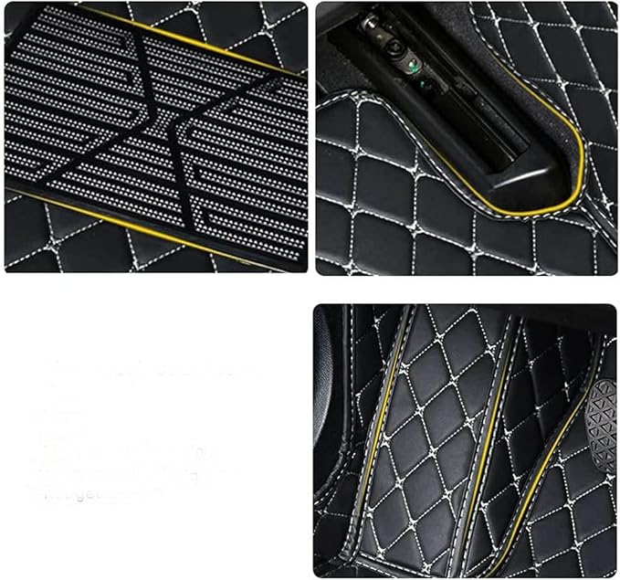 Car Floor Mats Automotive Floor Mats Vehicle Specific All Weather Protection Custom Compatible with Most of 98% Cars SUVs (Orange and Black)