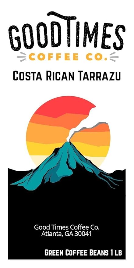 Good Times Coffee Co. Green Unroasted Coffee Beans, Costa Rican Tarrazu (1 Pound)