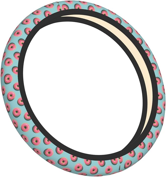Neoprene Steering Wheel Cover Donuts Pattern Car Steering Wheel Cover Universal Fit for Most Cars