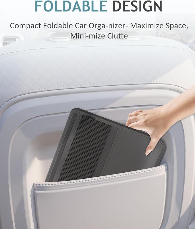FLORICH 2-in-1 Car Backseat Organizer & Trash Can, Waterproof Hanging Organizer with Storage Pockets for Car Truck SUV