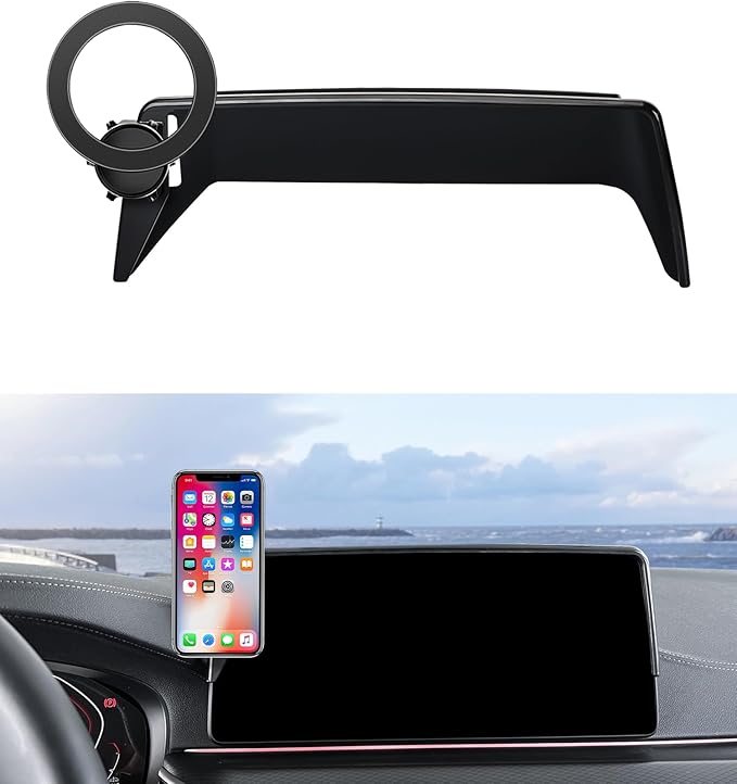 Car Phone Holder for 2021 2022 2023 BMW 5 Series / M5 Accessories 12.3-Inch Screen Fixed Clip, 360° Rotation Phone Mount Compatible with MagSafe, Cell Phone Holder Does Not Affect Air Vent
