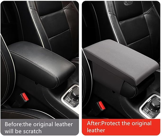 Car Center Console Cover,Universal Memory Foam Car Armrest Pad,Car Interior Accessory for Women Men,Armrest Cover Protector for Cars,Vehicles,SUV Grey