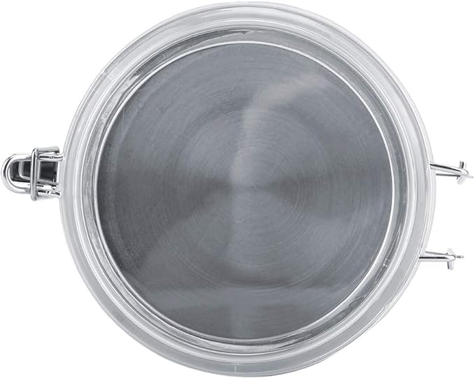 Stainless Steel Coffee Canister, Container Vacuum Sealed Storage Jar with Airtight Clamp Lid for Sugar Tea Bean (Small)