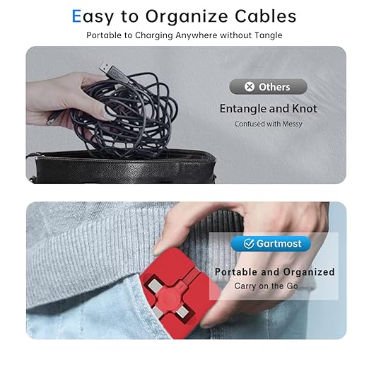 2 Pcs 3 in 1 Retractable Multi Fast Chargers Cable(1M) with USB C/Micro USB/L and Phone Stand, Compatible with iPhone 17/16/15/14/13/12/11/10/9/8/Android/Tablet