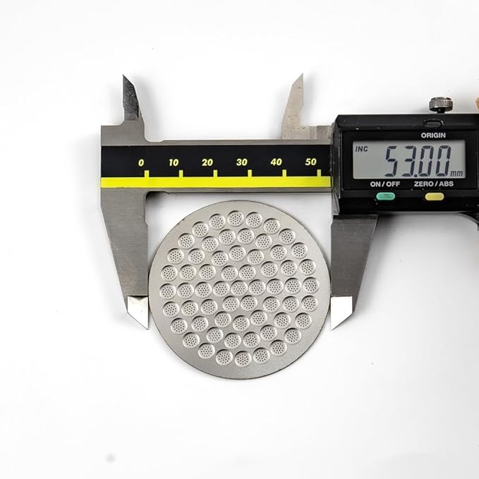 Leverpresso 53 mm (2.09 in) Puck Screen – Precision-Punched Stainless Steel, 0.8 mm (0.03 in) Thin, Promotes Even Water Distribution & Helps Minimize Channeling