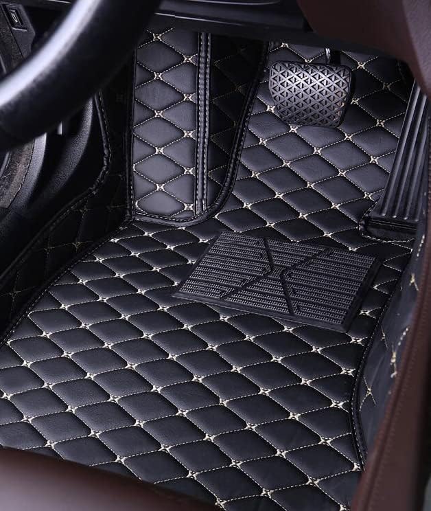 Car Floor Mats for 99% Cars, Trucks and SUVs Full Coverage Pads Protection Non-Slip Leather Floor Liners (Blue)
