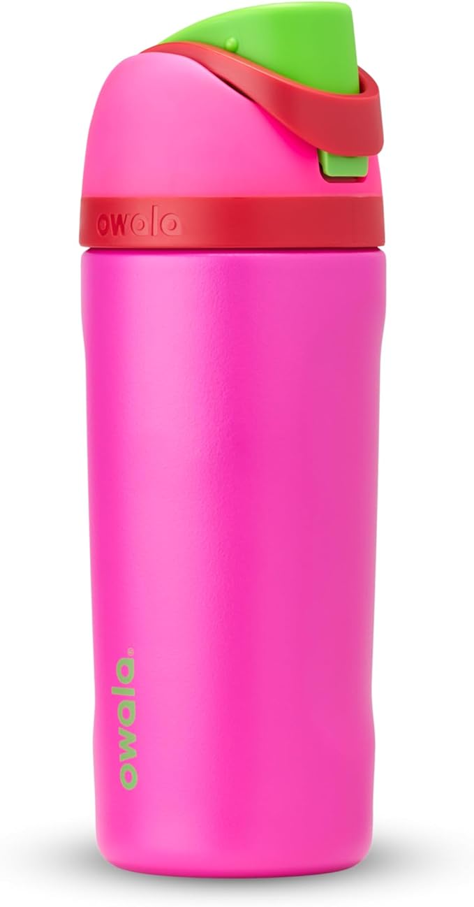 Owala FreeSip Insulated Stainless Steel Water Bottles Bundle - 24 oz Tropical and 16 oz Berries Kids