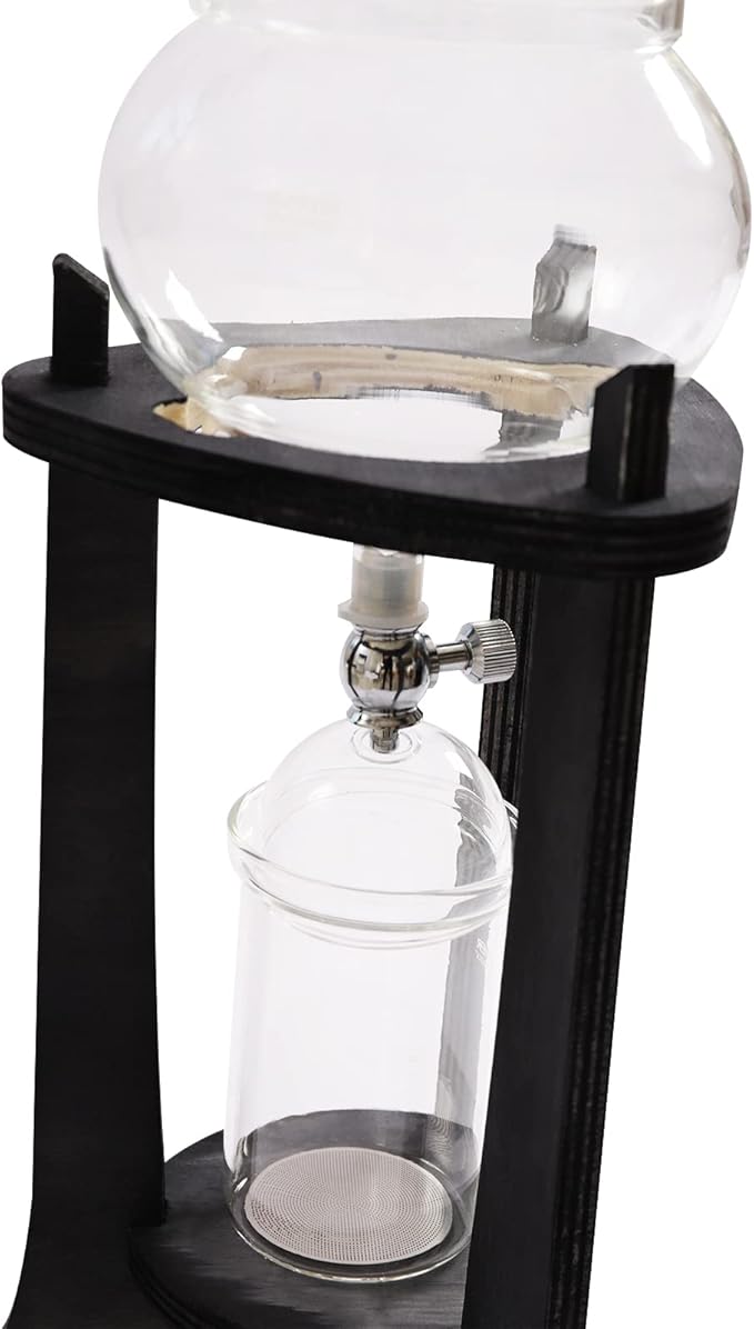 Iced Coffee Cold Brew Drip Tower 600ML/20.29OZ Capacity Sharing Pot Cold Brew Coffees Maker 6 to 8 Cups, Ice Machine for Home Coffee Shops Offices(Grey)