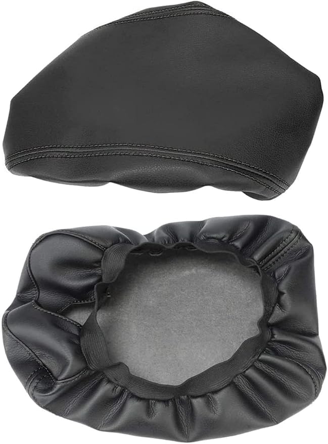 Auprite Center Console Cover for Mazda CX5 2018-2025, Auto Center Console Cover Pad Leather Car Armrest Seat Box Cover Protector for Mazda CX5 Accessories (Black with Black Stitches)