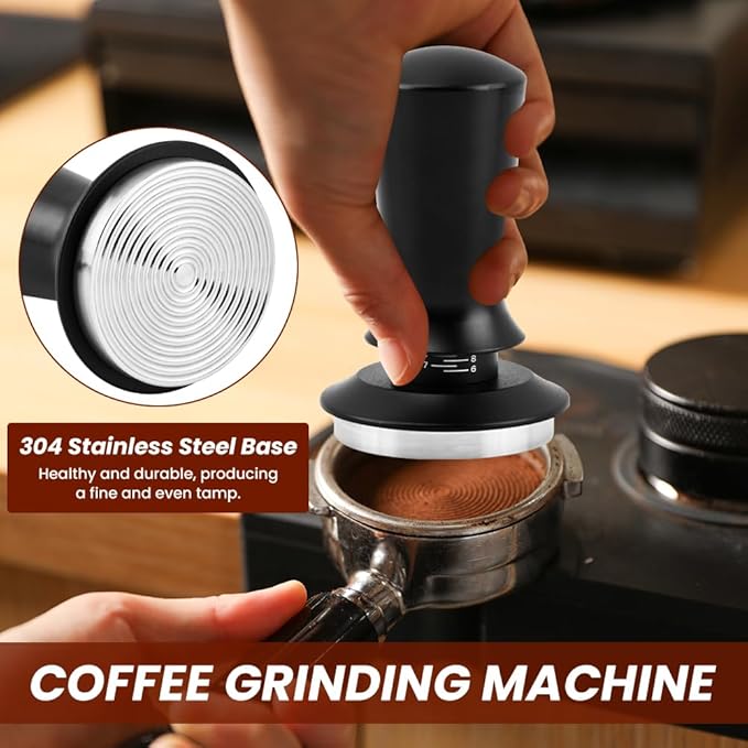 22pcs Coffee Tamper Set, Espresso Accessories, Tampers kit Barista Tools with 51mm Espresso Tamper, WDT Tool, Coffee Stirrer, Tamper Mat, Coffees Stencils, Latte Art Pen