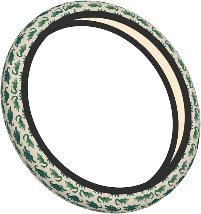 Funny Baby Alligator Universal Fit Steering Wheel Cover for Car, Truck, and SUV, Durable Steering Wheel Protection