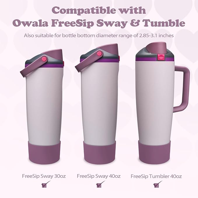 2PCS Silicone Boots for Owala 30oz & 40oz FreeSip Sway Bottles & Tumblers – Non-Slip, Scratch-Resistant, Stability Enhancer for Owala Accessories (Dreamy Field)