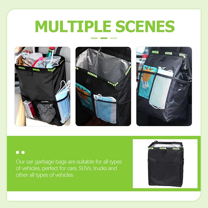 Car Backseat Organizer Large Capacity Waterproof Hanging Storage Bag with Multiple Pockets for Vehicle Interior Trash and Sundries Management