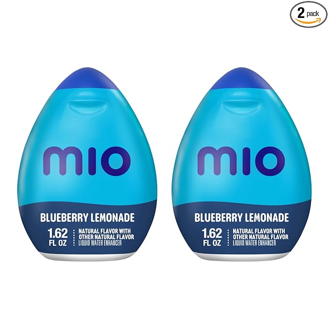 MiO Liquid Water Enhancer - makes 24 servings + Vitamins, 1.62 oz each, (Blueberry Lemonade, Pack of 2)