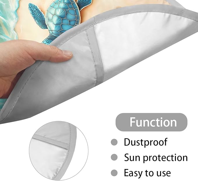 Starfish Steering Wheel Sun Shade Cover Turtle Universal Steering Wheel Cover Sunblock Cover Keep Your Car for Birthday