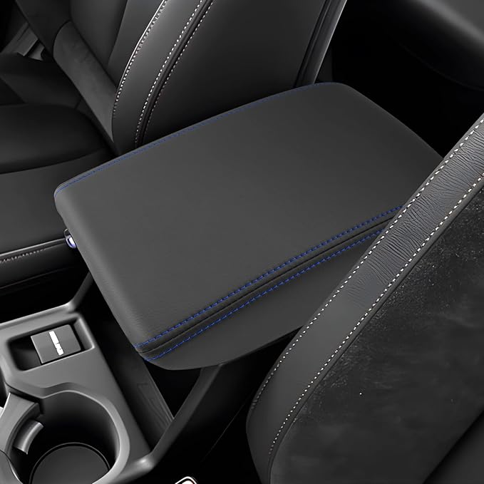 SXCY for 2025 Forester Armrest Cover for Forester 2025 Accessories [Not for 2026 Updated Center Console] 2025 Forester Center Console Cover 2025 Forester Middle Console Cover (Blue Line)