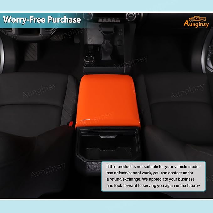 Aunginsy Car Center Console Armrest Protector Cover Compatible with Toyota Tacoma 2024-2026, ABS Central Armrest Seat Storage Box Cover Cushion Lid Protector Pad Waterproof Anti-Scratch Accessories