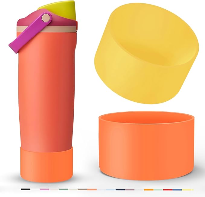 2 Pcs Silicone Boot for Owala 40oz & 30oz FreeSip Sway Tumblers, Protective Bottom Bumper Anti-Slip Sleeve Accessories for FreeSip Sway Water Bottles, Dishwasher Safe and BPA Free