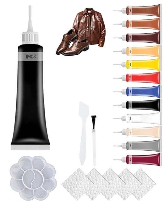 2026 New Advanced Leather Repair Gel, Leather Repair Kit for Car Seat Vinyl Repair Kit, Professional Leather Repair Coloured Cream Gel, Multifunctional Couch and Jacket Repair Kit (Black)