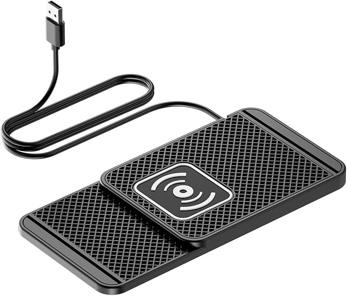 Wireless Charging Pad for Car for Chevrolet Bolt Matiz Spark Kalos Aveo Sonic, 20W Fast Qi Car Ultra-Slim Wireless Charger Mat Non-Slip Silicone Dashboard Charging Pad,USB