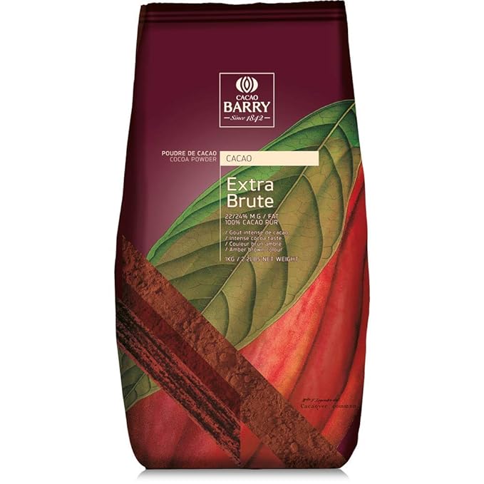 Cacao Barry Cocoa Powder 100% Cocoa Extra Brute, 2.2 lb