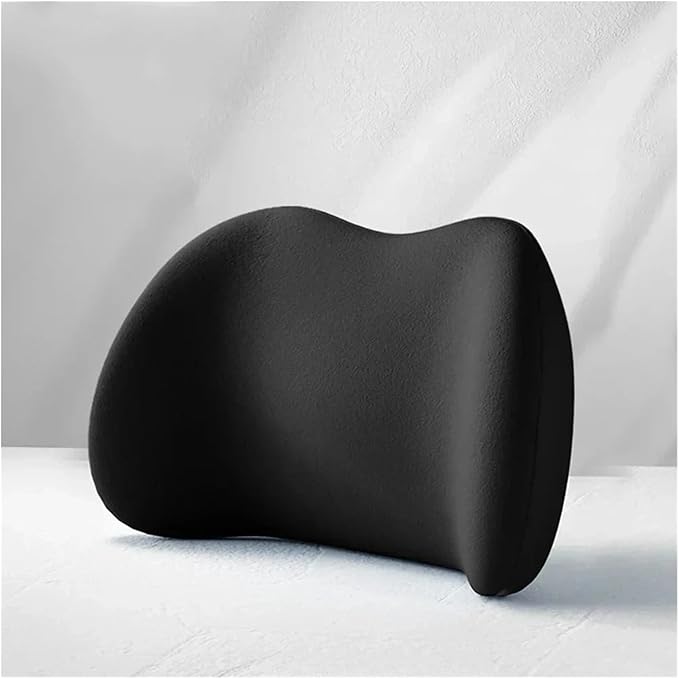 Memory Foam Car Neck Pillow - Soft fit for Seat Headrest & Lumbar Support Cushion(Black Headrest1PC)
