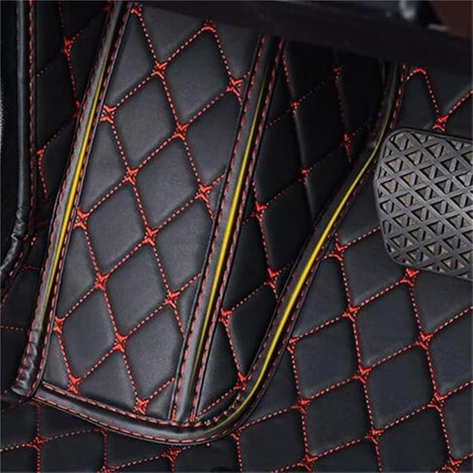 Custom Car Mats All Weather Fit Automotive Floor Mats PU Leather Protector Mat for Most Sedan, SUV, Truck Floor Mats (Green Beige)