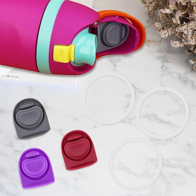 3 Sets Replacement Seal Stopper and O Ring Gasket Compatible with Owala FreeSip 24oz 32oz,Water Bottle Lid Insert Cap Rubber Seal Parts for Owala 16/19/24/32/40oz Mouth Piece Accessories Z3K10