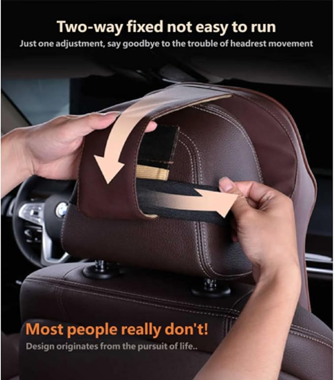 Car Headrest and Lumbar Support Pillow for Honda Civic 2012-2026 Seat Back Cushion Neck Pillow Driving Support Cushion Interior Accessories,1 Set of headrest and Lumbar Support-Black Style