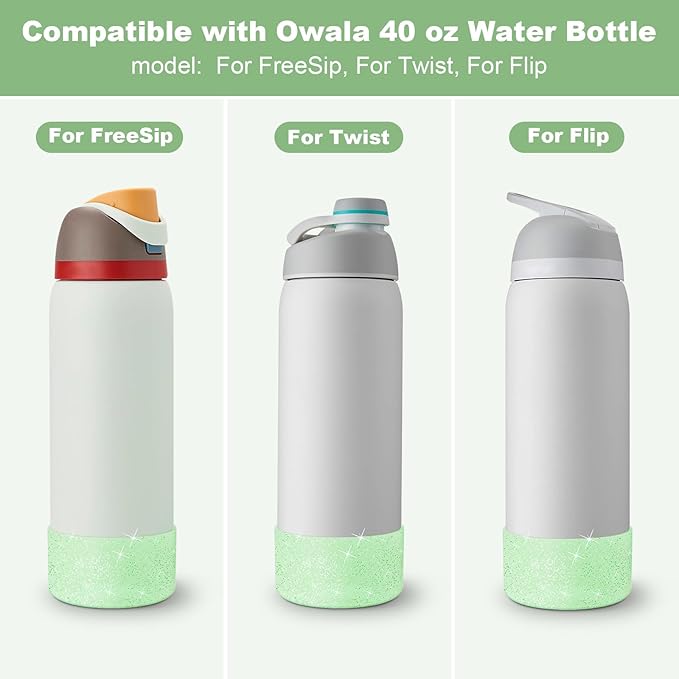 Silicone Boot for Owala Water Bottle 24 oz 32 oz 40 oz, Anti-Slip Protective Sleeve for FreeSip/Twist/Flip Stainless Steel Water Bottles Accessories