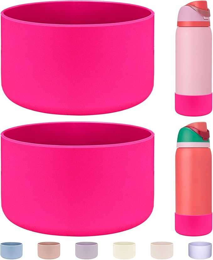 HEYSKAY 2PCS Silicone Boot for Owala Flask Water Bottle Anti-Slip Protective Sleeve for Owala Twist,FreeSip and Flip Stainless Steel Water Bottle BPA-Free Boot Bottom Base