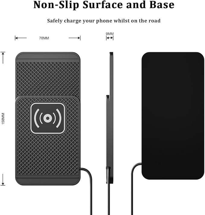 Wireless Charging Pad for Car for Alfa Romeo Giulia 2017-2026, 20W Fast Wireless Car Charger Pad Type-C/USB Non-Slip Phone Charging Mat,A 30cm Cable Type-C Plug