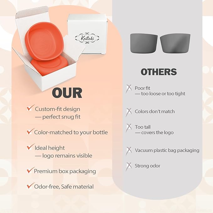 2pcs Silicone Boot for Owala SmoothSip Slider Coffee Tumbler 20oz 12oz, Anti-Slip Sleeve for Travel Coffee Mug, Protective Accessories for Owala BPA Free (Terracotta Sunset)
