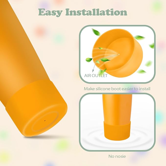 2PCS Silicone Boots for Owala 30oz & 40oz FreeSip Sway Bottles & Tumblers – Non-Slip, Scratch-Resistant, Stability Enhancer for Owala Accessories (Orange Grove)