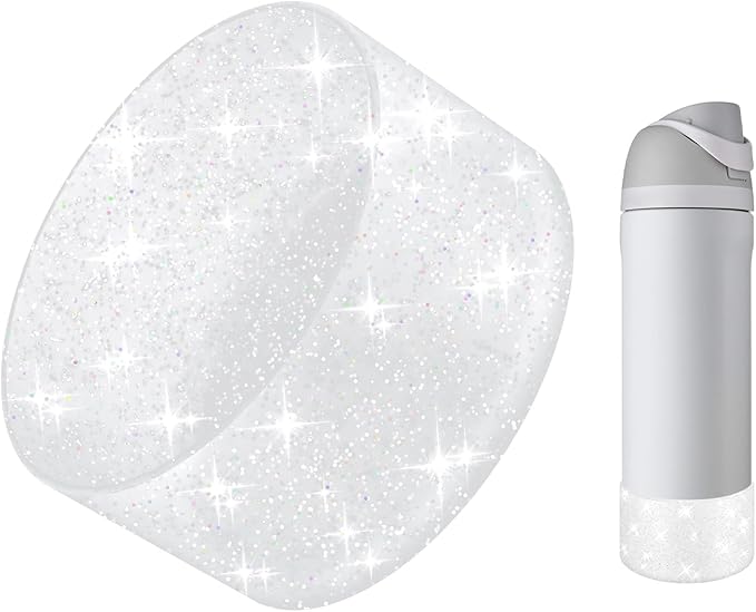 Protective Glitter Silicone Boot Compatible with Owala 24oz 32oz 40oz, Bling Cup Sleeve Bottom Bumper Cover Compatible with Owala FreeSip, Twist, or Flip Stainless Steel Water Bottles