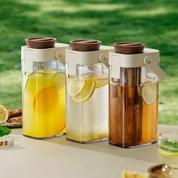 watchget Cold Brew Coffee Maker, 1000ml/35oz Iced Tea and Coffee Brewer with Removable 350 Mesh Filter, Portable Space-saving and Airtight Seal Pitcher for Home and Garden