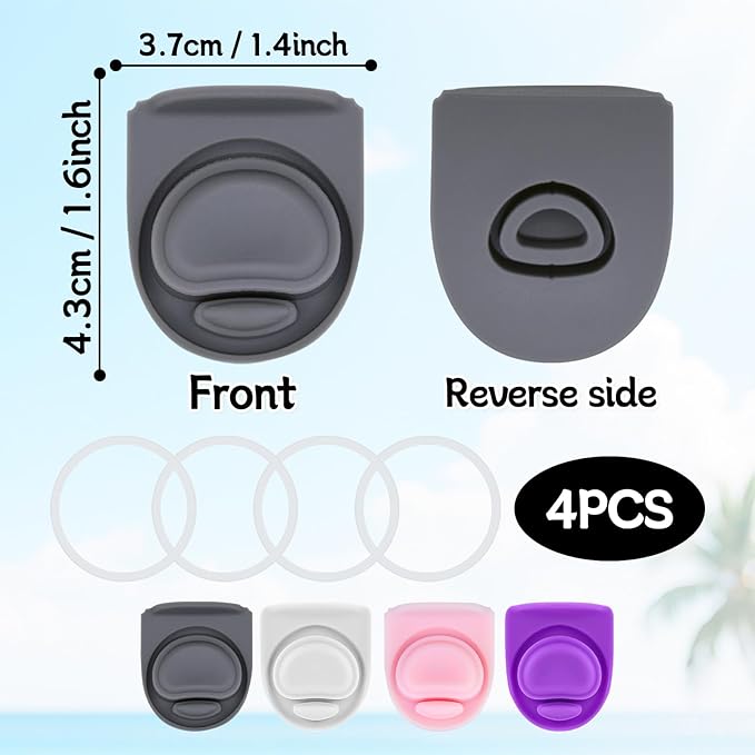 4 Sets Replacement Rubber Stopper and O Ring Gasket Compatible with Owala FreeSip 24oz 32oz,Water Bottle Lid Insert Cap Seal Parts for Owala 16/19/24/32/40oz Mouthpiece Accessories Z4K12