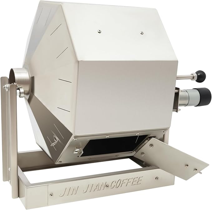 PERFERATE Automatic Coffee Bean Roaster 14.5L Stainless Steel Coffee Roaster Machine with Speed Controller Automatic Rotary Gas Burner Roaster Drum for Nuts, Commercial Home Use