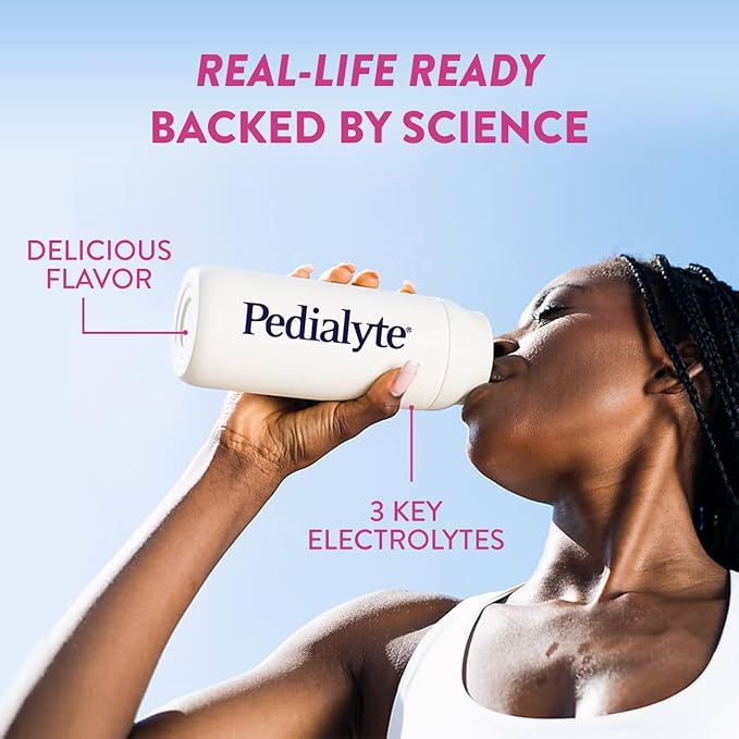 Pedialyte Electrolyte Powder, Hydration Drink for Kids & Adults, Strawberry Lemonade, 100 Powder Packets