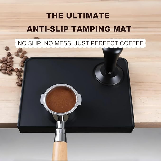 Espresso Accessories 54mm Spring Loaded Tamper Kit, 5-Piece Set with Needle Distributor WDT Tool, Dosing Funnel & Tamping Mat for 54mm Portafilter Espresso Machines (54mm)