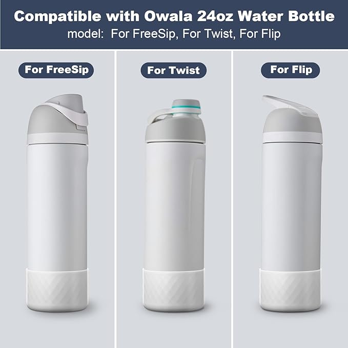 Silicone Boot for Owala Water Bottle 24 oz 32 oz 40 oz, Anti-Slip Protective Sleeve for FreeSip/Twist/Flip Stainless Steel Water Bottles Accessories