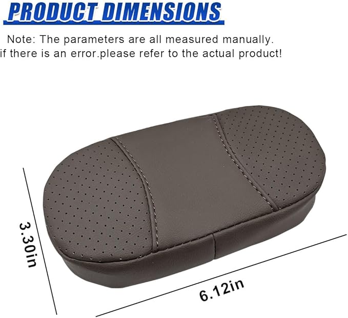 Car Knee Cushion, Leather Memory Foam Auto Center Console Arm Rest Pad, Soft Comfort Car Door Elbow Protective Cushion, Breathable Vehicle Interior Leg Support Pillow for Most Cars (Brown)