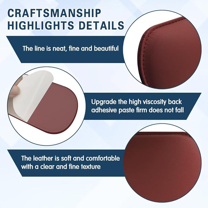 2PCS Car Door Armrest Pads, Soft Leather Car Armrest Cushion with Memory Foam, Comfortable Auto Center Console for Leg Elbow, Elbow Pads Interior Accessories Fit Most Vehicles (Volcanic Red)