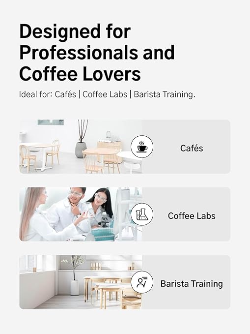 Coffee Brewing Control System – Coffee TDS Refractometer and Digital Scale with Timer, 0.02% Precision, 0.1g Resolution, Smart App, Rechargeable, Ideal for Pour Over and Espresso