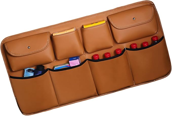 PU Cloth Automotive Organizers Quick Installation Hanging Pocket Fabric Storage Bag for Trip Storage Bag