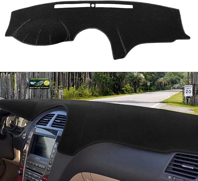 Dash Cover Mat Custom Fit for Lexus ES350 2007-2012, Dashboard Cover Pad Carpet Protector (Black) F117