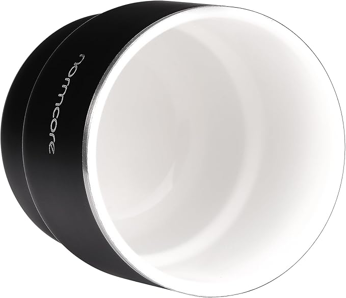 Normcore Espresso Coffee Cups, 7 oz Espresso Coffee Cup with Ceramic Coating, Double Wall Stainless Steel Coffee Mugs, 2 Pack, 210 ml, Black
