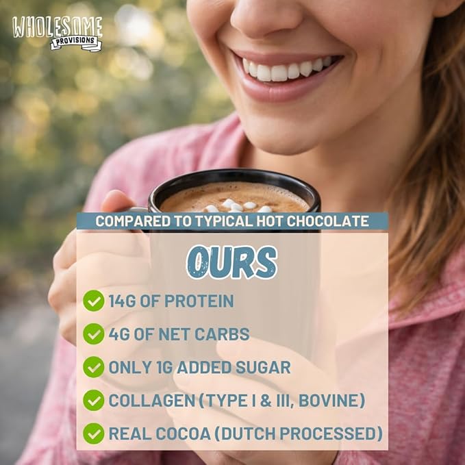 Protein Hot Chocolate, Keto Hot Chocolate Mix, Low Carb Hot Cocoa, 15g Protein, 2g Net Carbs, Low in Sugar, Instant Hot Coco, 7 Individual Macro-Controlled Packages (Marshmallow, 3 Pack)