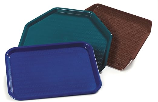 Carlisle FoodService Products CT101469 Cafe Standard Plastic Cafeteria/Fast Food Tray, NSF Certified, BPA Free, 14" Length x 10" Width, Chocolate (Pack of 24)