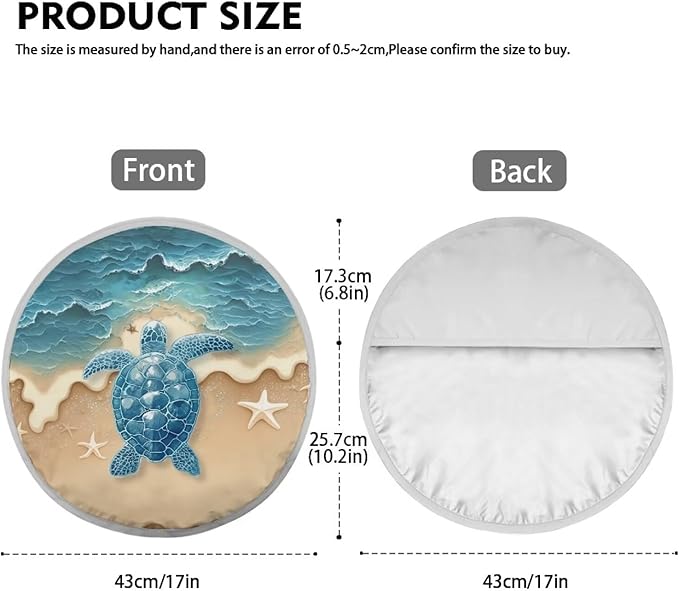 Tropical Steering Wheel Sun Cover 17 Inch Sea Turtle Vehicle Steering Wheel Shade Cover for Summer Keep Your Car Cool Summer Essential Gift for Holiday